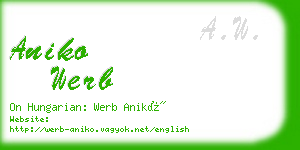 aniko werb business card